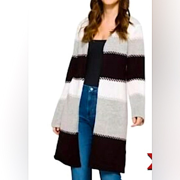 NWT Bundle XS striped duster and gray pants from stitch fix size XS/0 - Picture 1 of 11